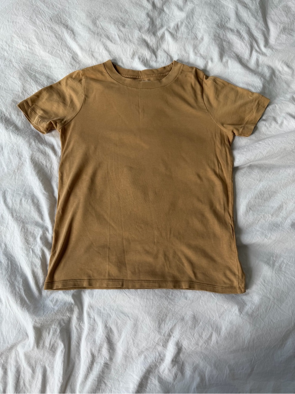 Madewell Short Sleeve Crewneck T‑Shirt in Caramel